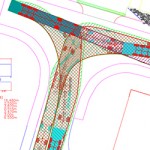 Vehicle swept path analysis of an articulated lorry created by jp-transport-highway-consultant.co.uk