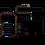 Vehicle swept path analysis of a car created by jp-transport-highway-consultant.co.uk