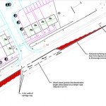 AutoCad drawing for a transport statement to submit with planning application drawn by jp-transport-highway-consultant.co.uk