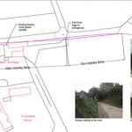 AutoCad drawing for a transport statement to submit with planning application drawn by jp-transport-highway-consultant.co.uk