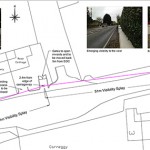 AutoCad drawing for a transport statement to submit with planning application drawn by jp-transport-highway-consultant.co.uk